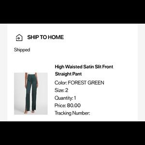 Express Satin Straight Pants - NWT